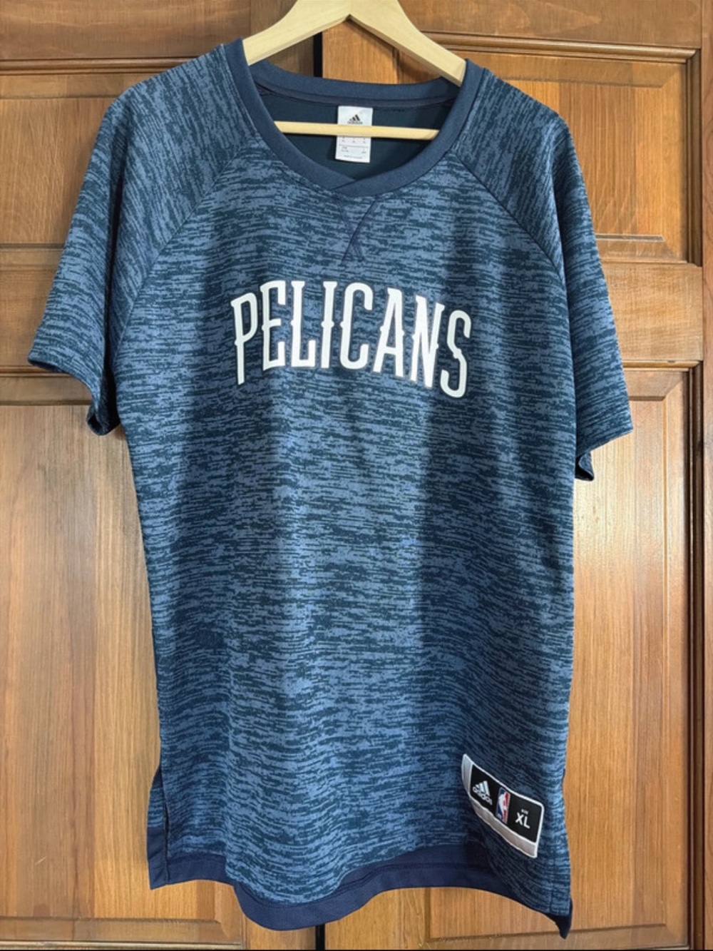adidas Navy Heathered Pelicans Short Sleeve Tee